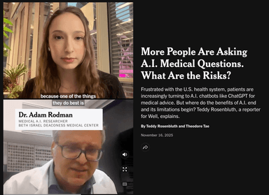 More People Are Asking A.I. Medical Questions. What Are the Risks?
