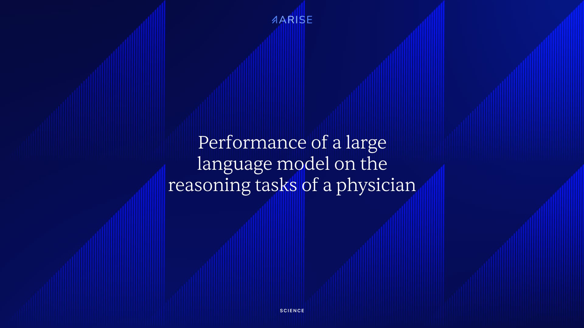 Performance of a large language model on the reasoning tasks of a physician