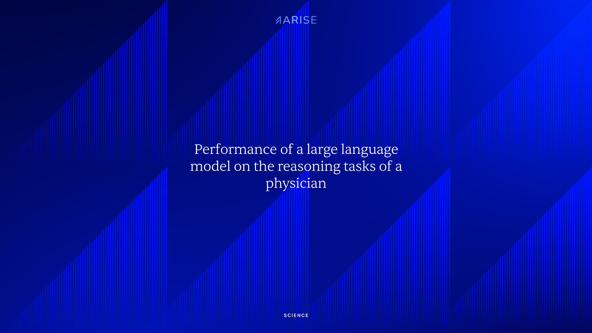 Performance of a large language model on the reasoning tasks of a physician
