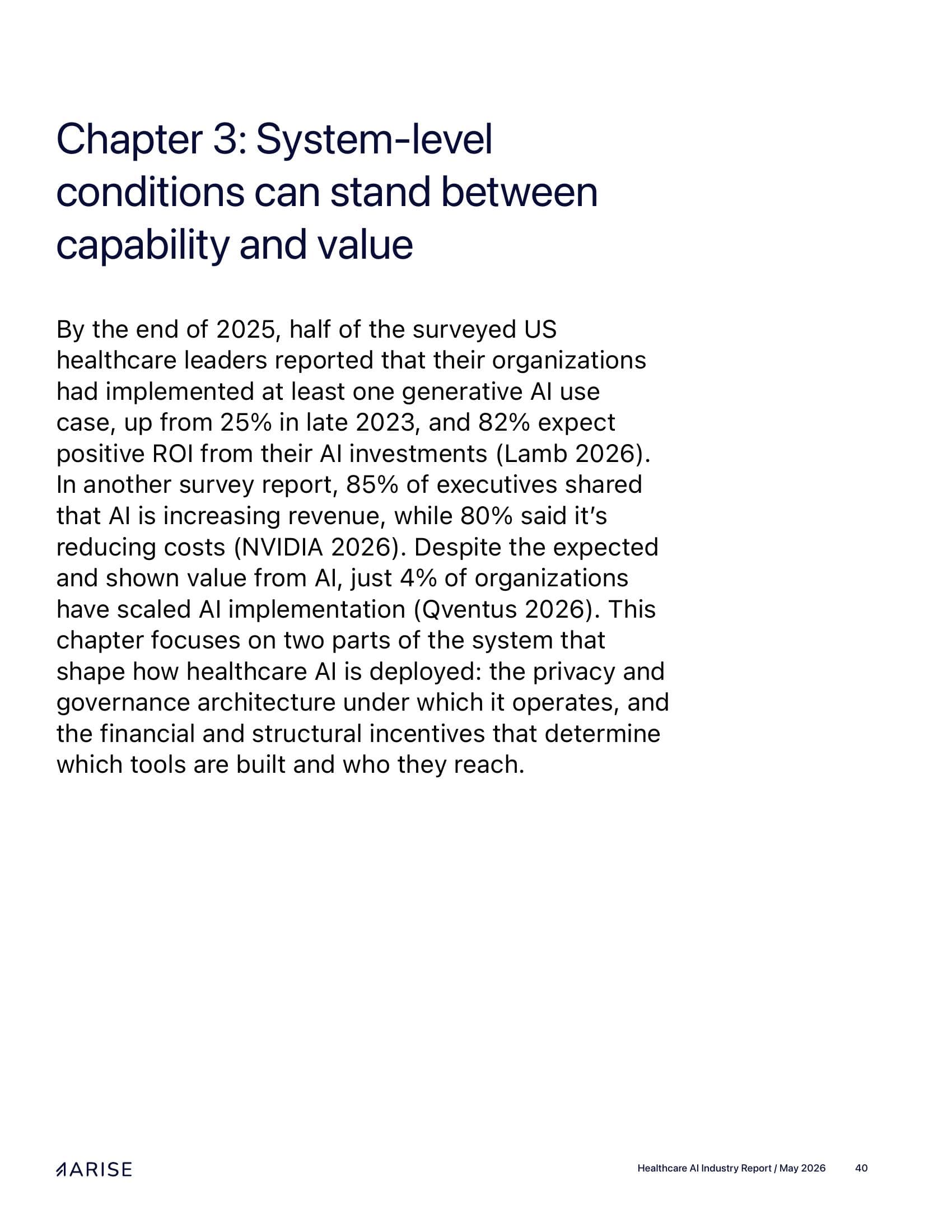 Chapter 3 — System conditions stand between capability and value